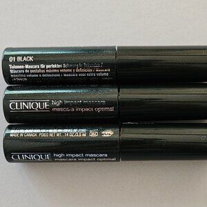 3X Clinique High Impact Mascara Black Travel Sizes